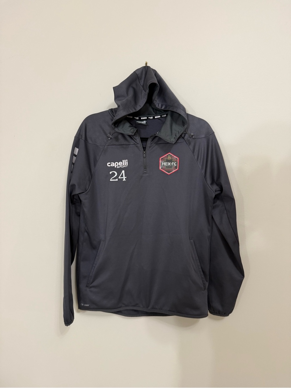 Capelli Men’s Size Small 1/4 Zip Mock Neck Soccer Warmup Sport Jacket HEX FC EUC